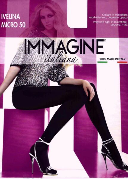 3бр. цветни чорапогащи Immagine Ivelina Micro 50