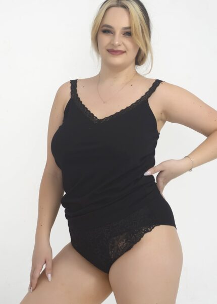 Дамски корсаж с дантела New Silhouette 4703 черен