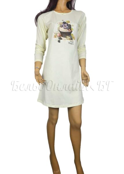 Нощница с дълъг ръкав Иватекс 837 Мъфин