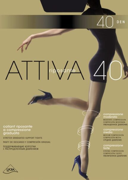 Стягащ чорапогащник Omsa Attiva 40 den