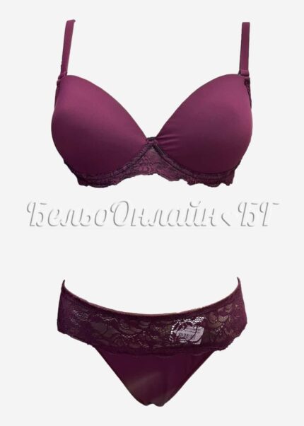 Дамски комплект бельо в бордо Venera Style 04-4