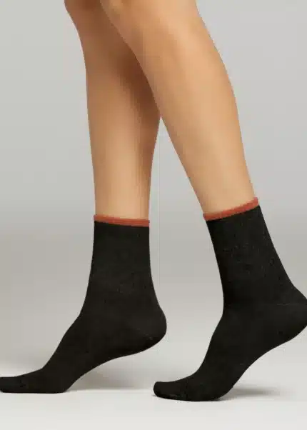 Луксозни дамски чорапи с камъни Pompea Mila black