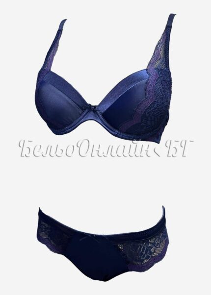 Тъмно син дамски комплект бельо Venera Style 04-3