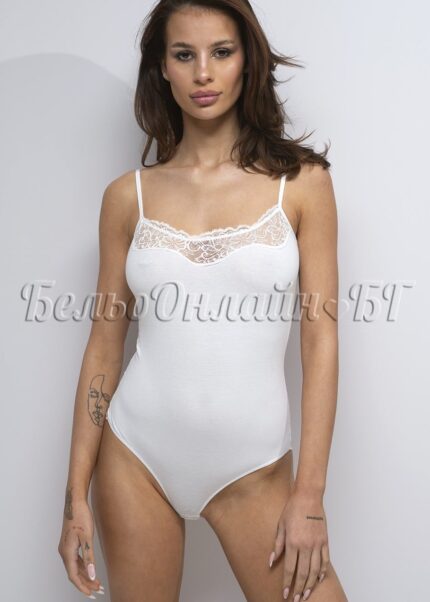 Боди с тънки презрамки с дантела New Silhouette 4731