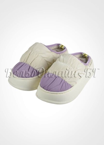 Топли домашни пантофи с пух New Silhouette 7636