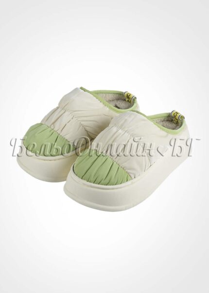 Топли домашни пантофи с пух New Silhouette 7636