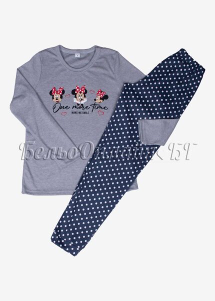Памучна дамска пижама Златев 154 Mickey Mouse