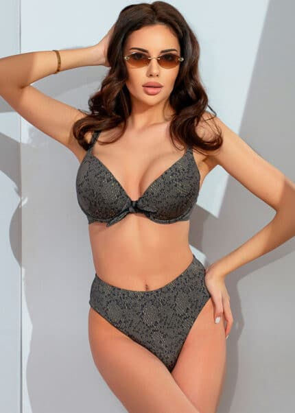 Бански комплект със змийска шарка New Silhouette 8281