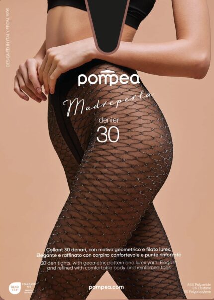 Луксозен фигурален чорапогащник Pompea Madreperla 30den