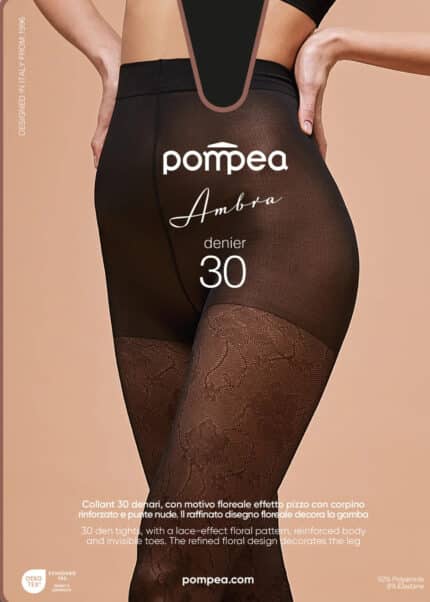 Луксозен фигурален чорапогащник Pompea Ambra 30 den
