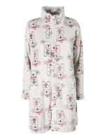Поларен дамски халат с копчета Infiore 3007 Koala