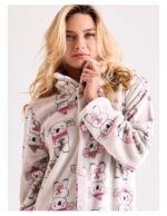 Поларен дамски халат с копчета Infiore 3007 Koala