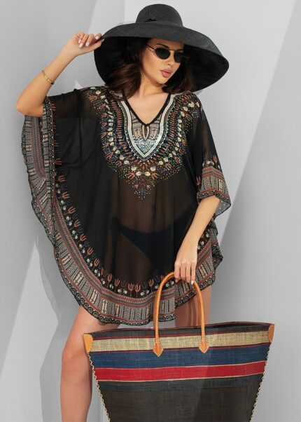 Плажна туника New черен Silhouette 9422